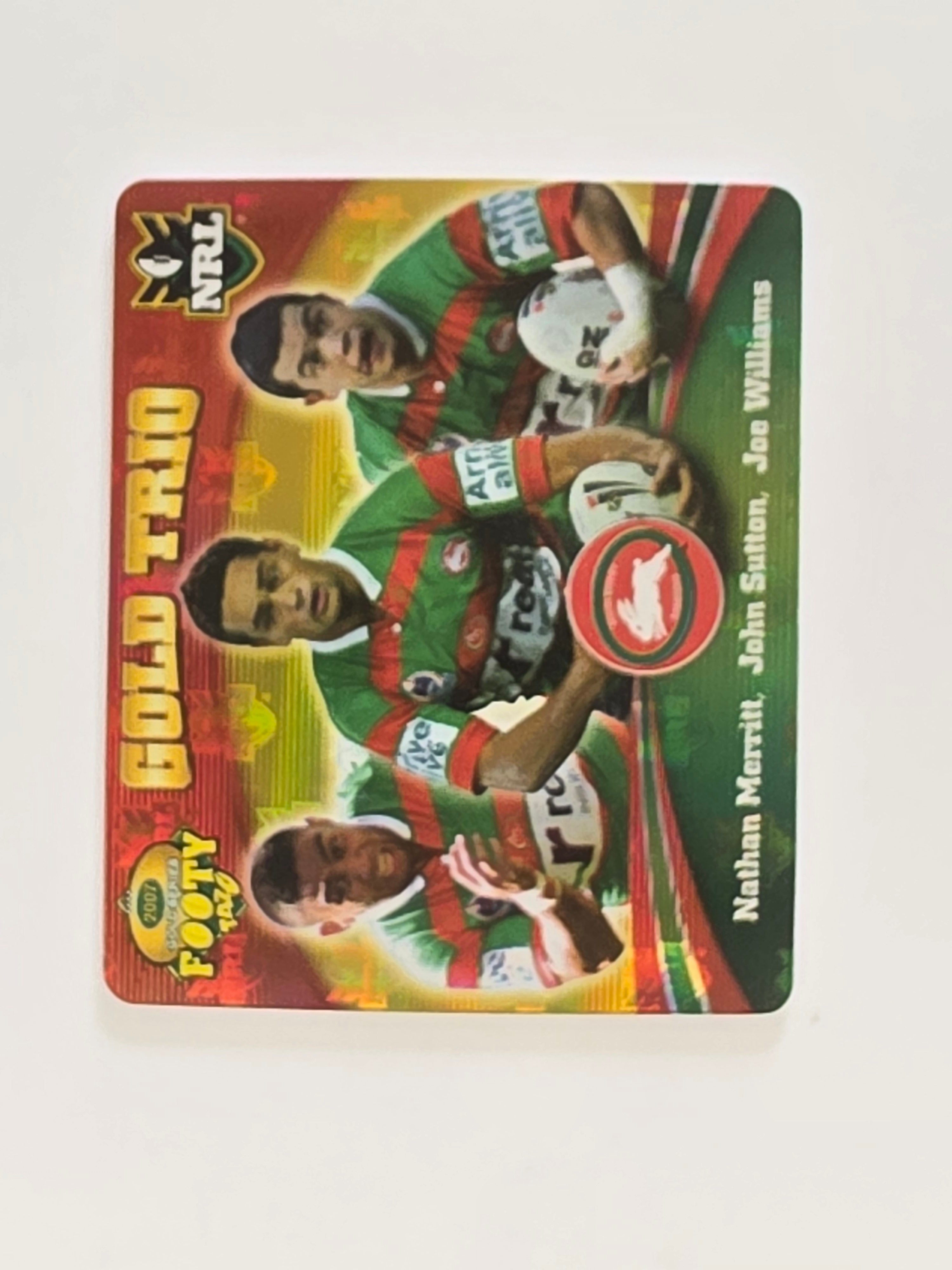 NRL 2007 Footy Tazos Gold Series | #058 South Sydney Rabbitohs Trio