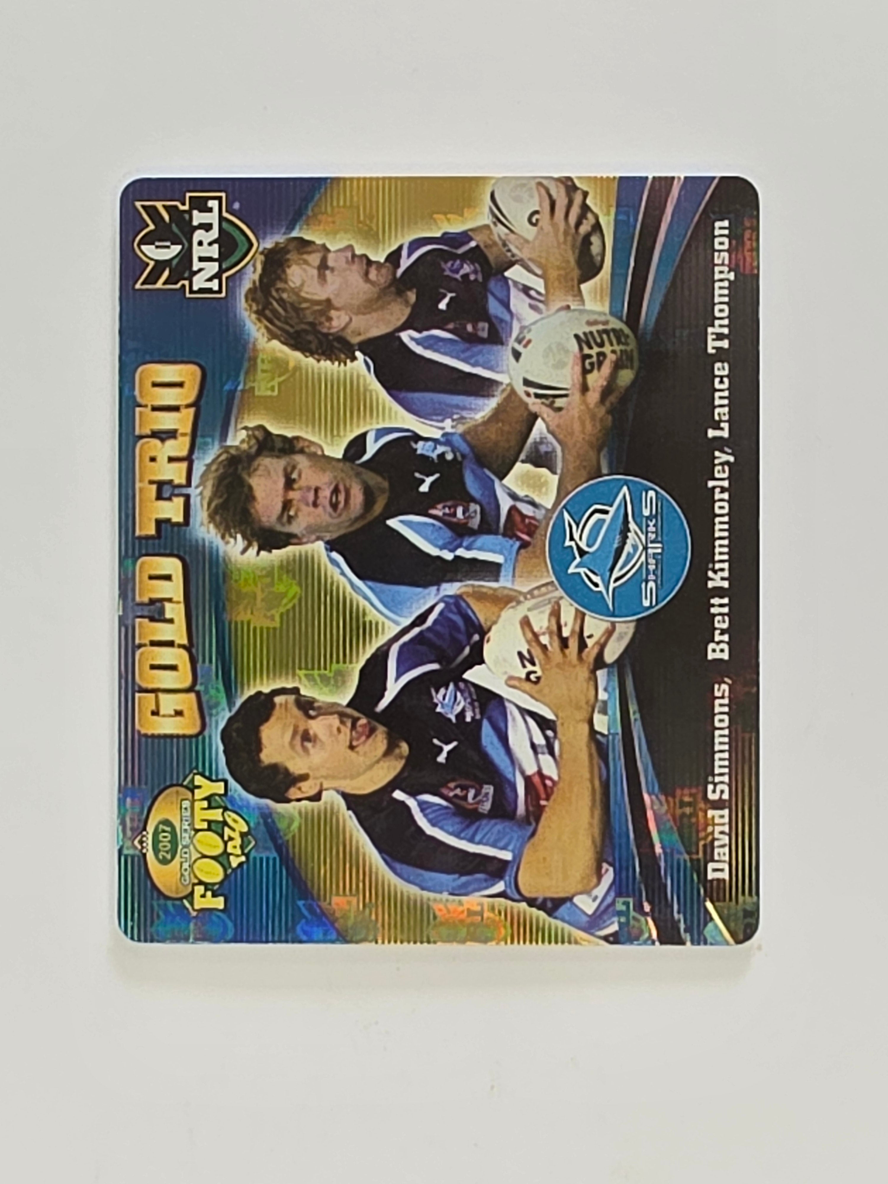 NRL 2007 Footy Tazos Gold Series | #061 Cronulla Sutherland Sharks Trio
