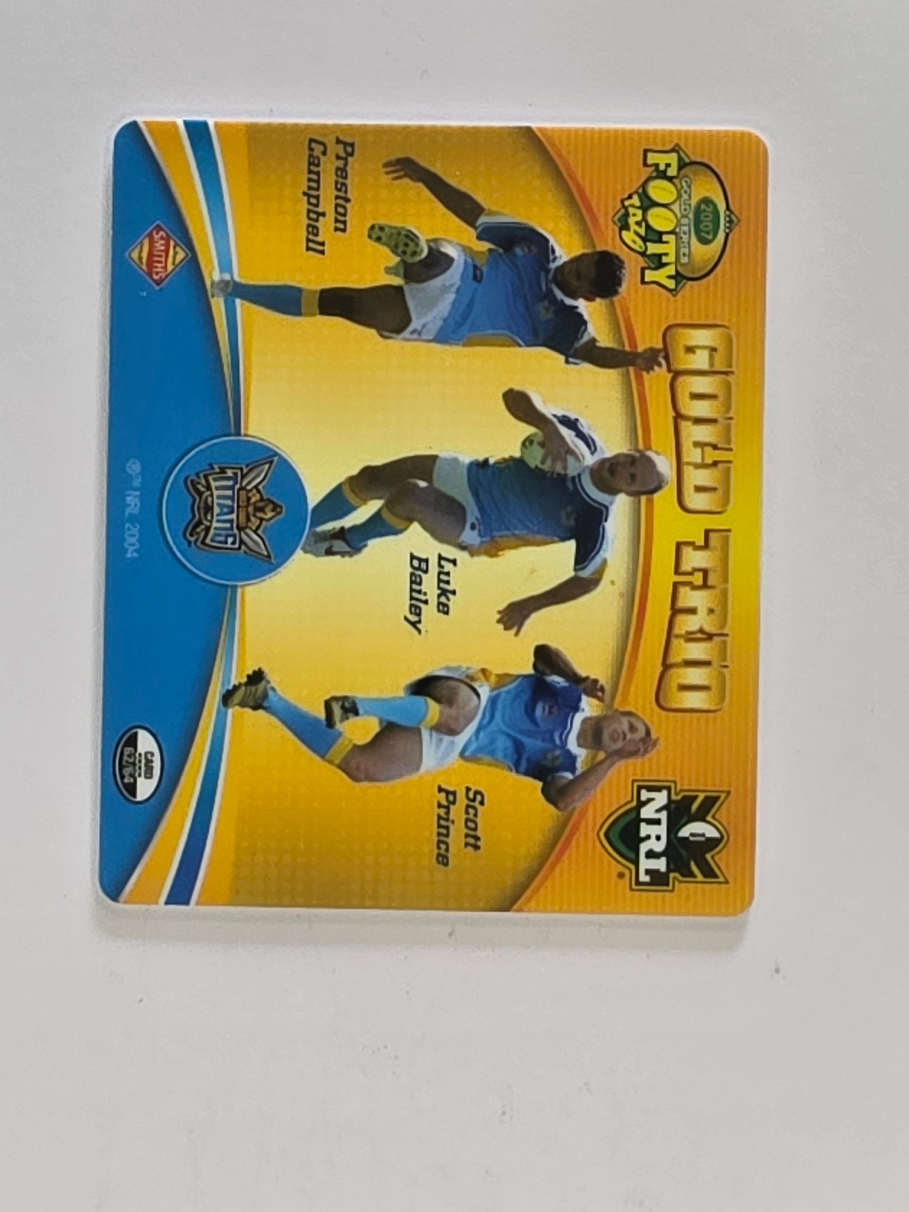 NRL 2007 Footy Tazos Gold Series | #062 Gold Coast Titans Trio