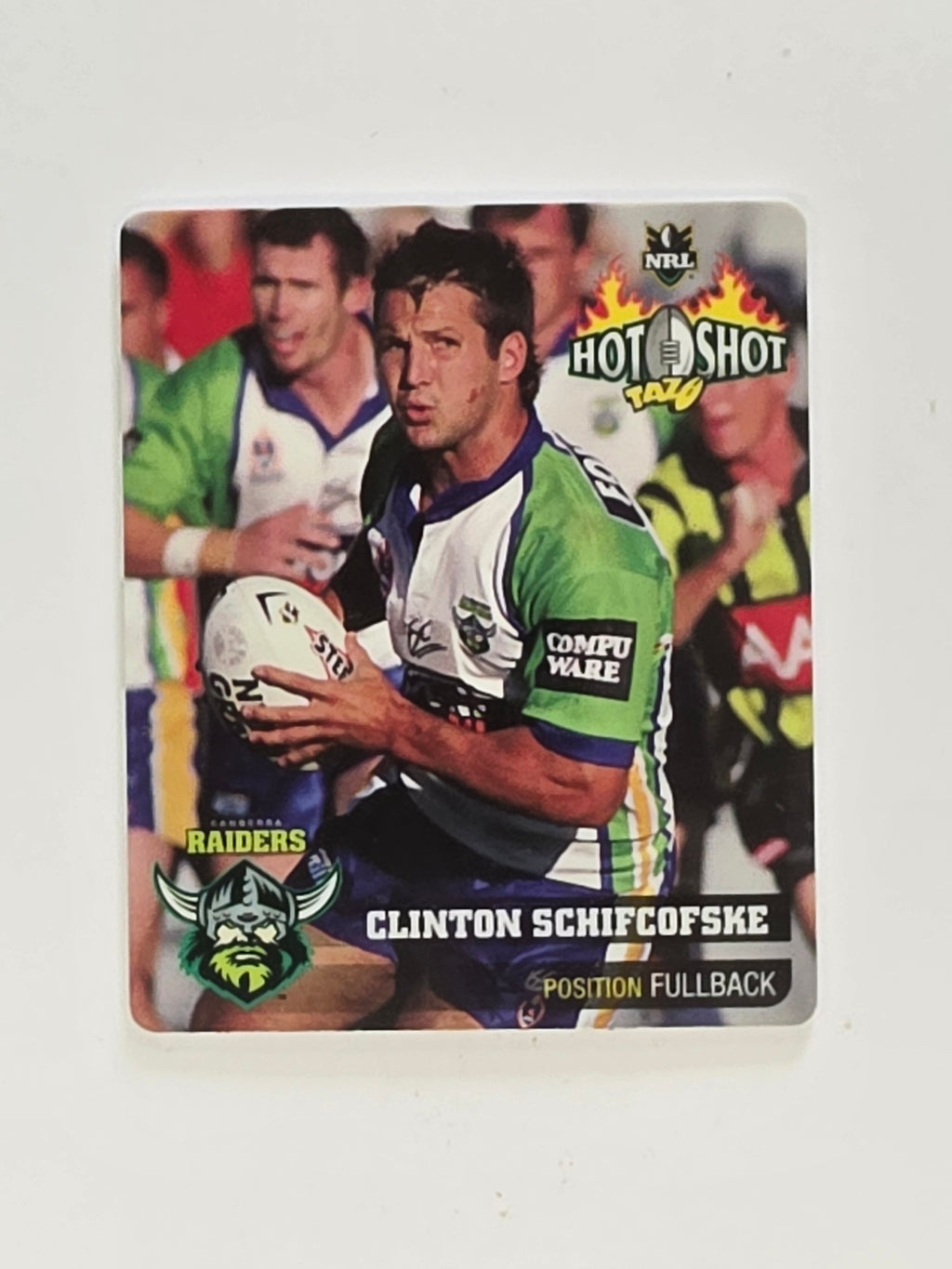 NRL 2006 Hot Shot Classic Tazos | #017 Clinton Schifcofske | Canberra Raiders