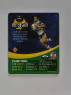 NRL 2006 Hot Shot Classic Tazos | #020 Craig Wing | Sydney Roosters