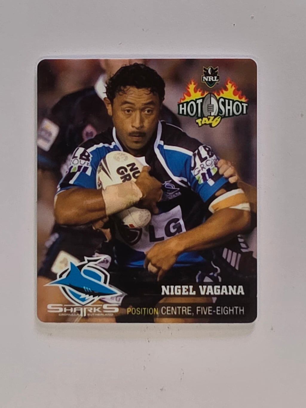 NRL 2006 Hot Shot Classic Tazos | #024 Nigel Vagana | Cronulla Sutherland Sharks