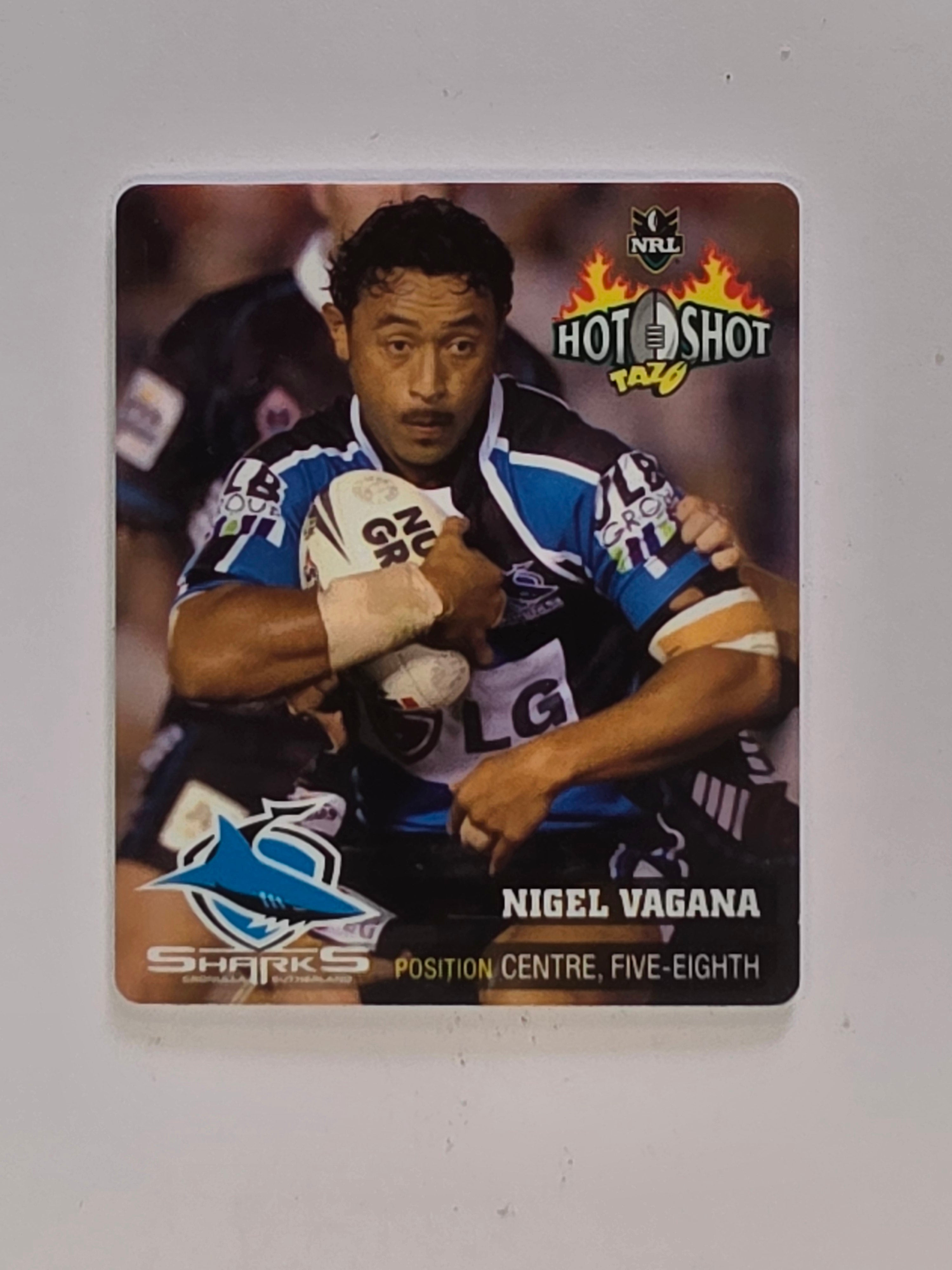 NRL 2006 Hot Shot Classic Tazos | #024 Nigel Vagana | Cronulla Sutherland Sharks