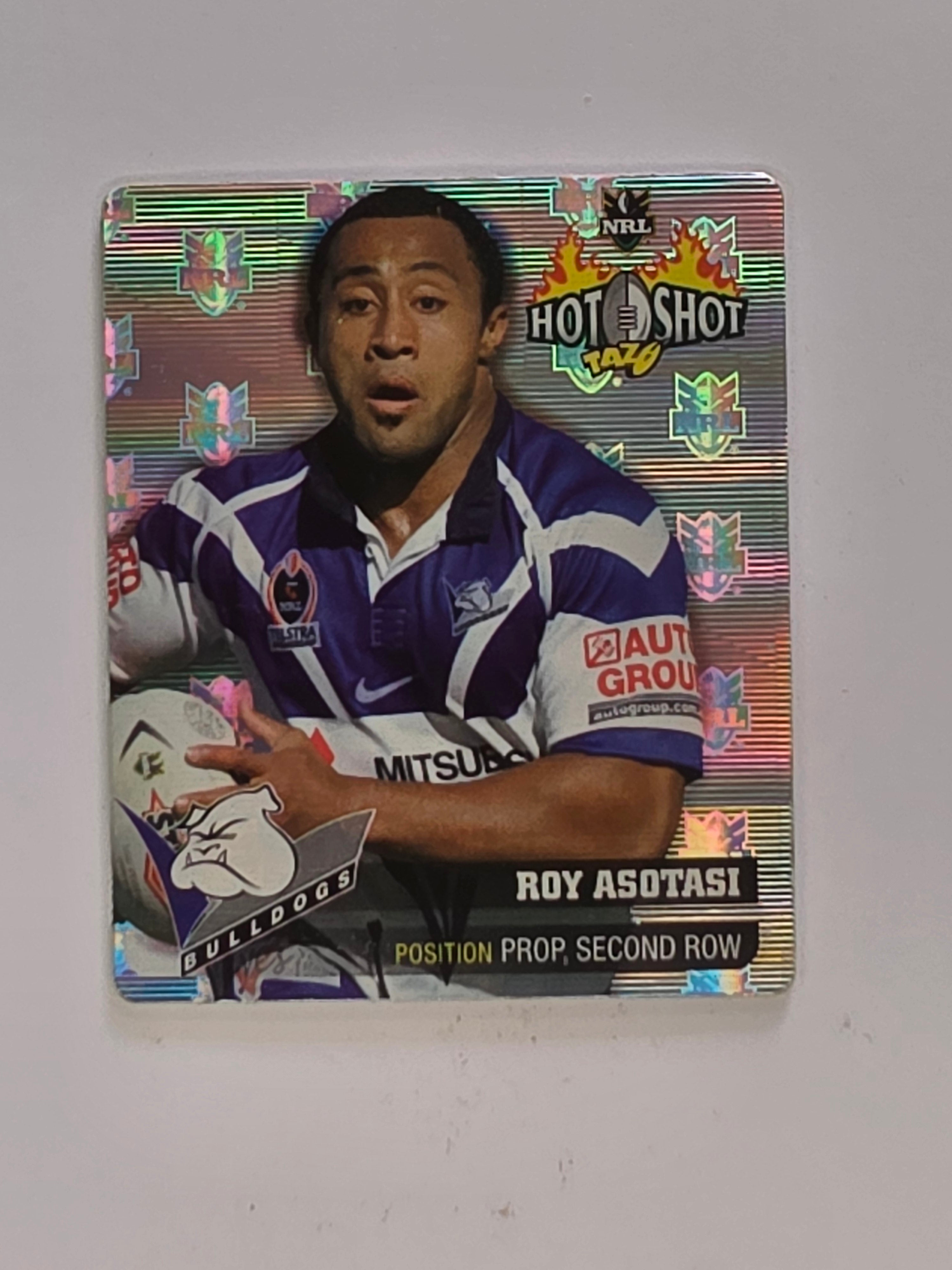NRL 2006 Hot Shot Hologram Tazos | #003 Roy Asotasi | Canterbury Bankstown Bulldogs