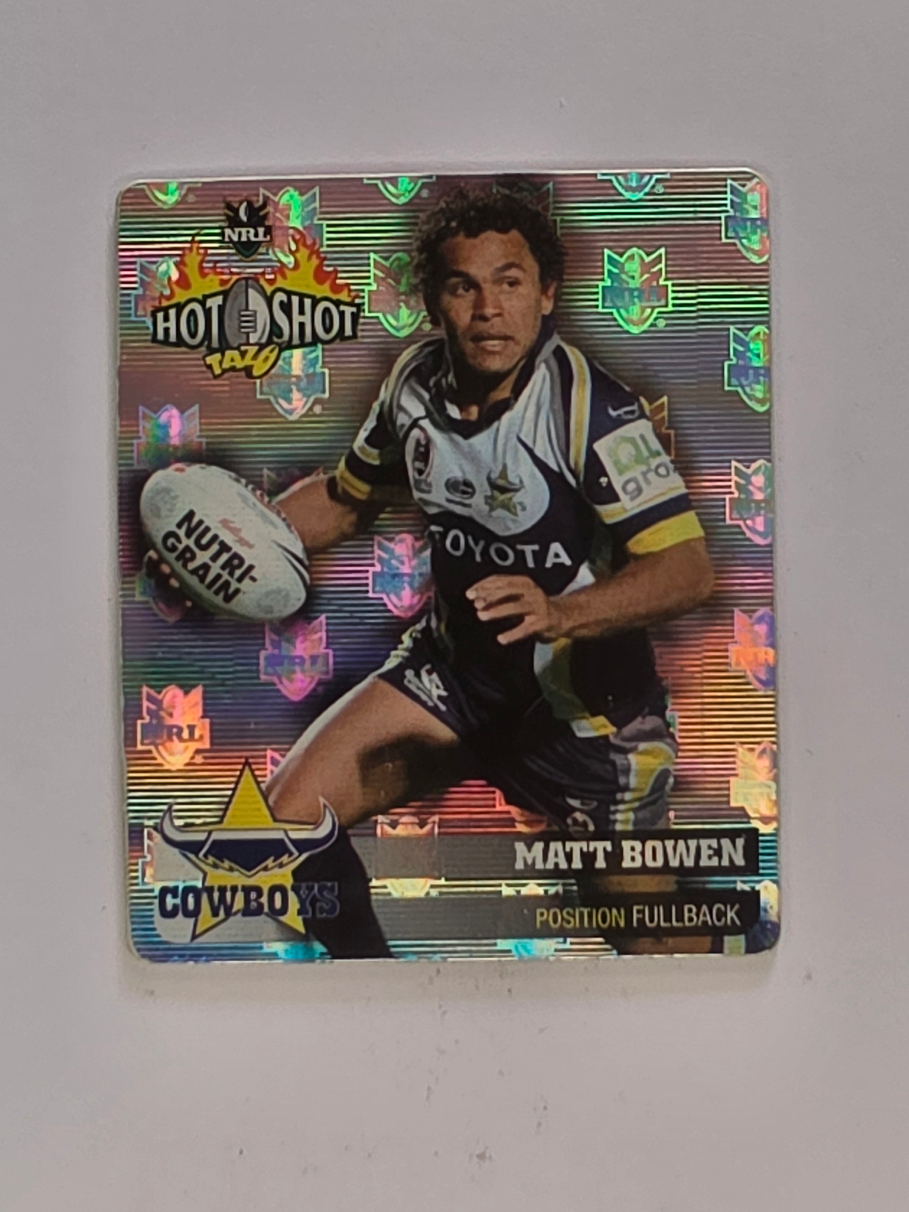 NRL 2006 Hot Shot Hologram Tazos | #005 Matt Bowen | North Queensland Cowboys