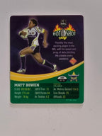 NRL 2006 Hot Shot Hologram Tazos | #005 Matt Bowen | North Queensland Cowboys
