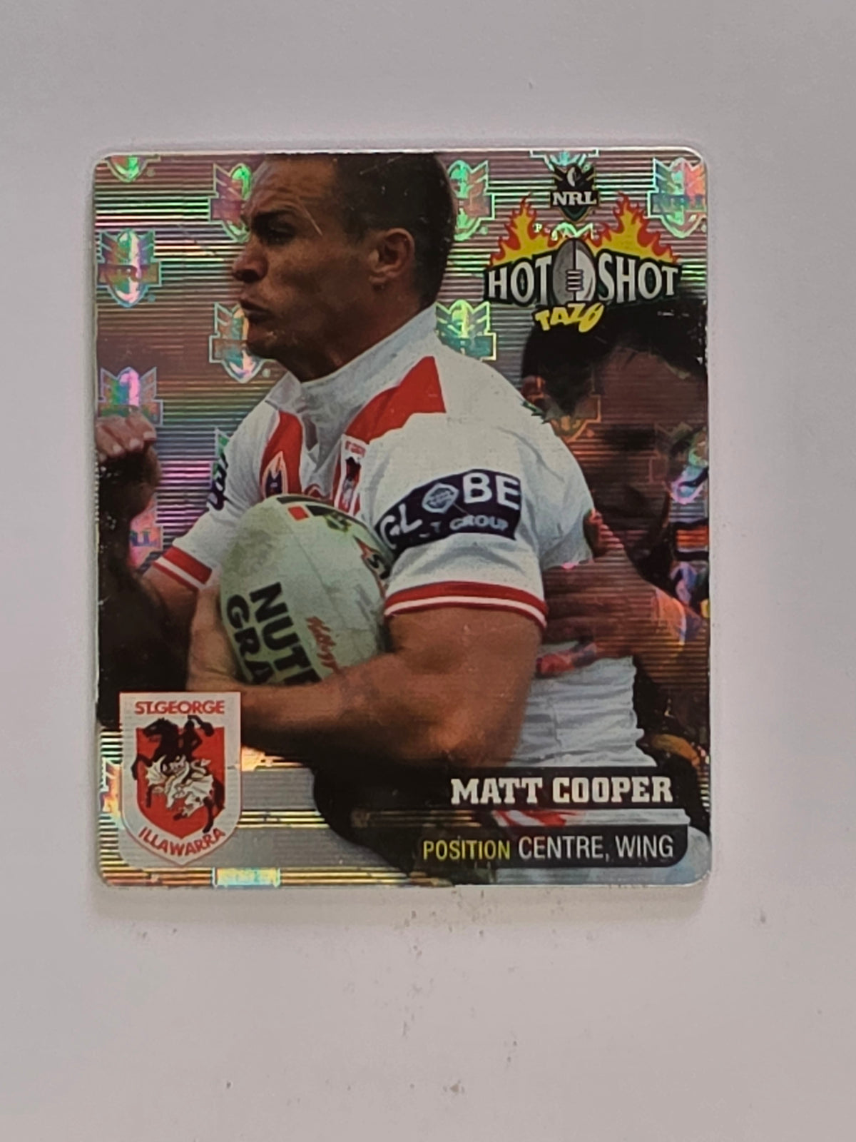 NRL 2006 Hot Shot Hologram Tazos | #010 Matt Cooper | St George Illawarra Dragons