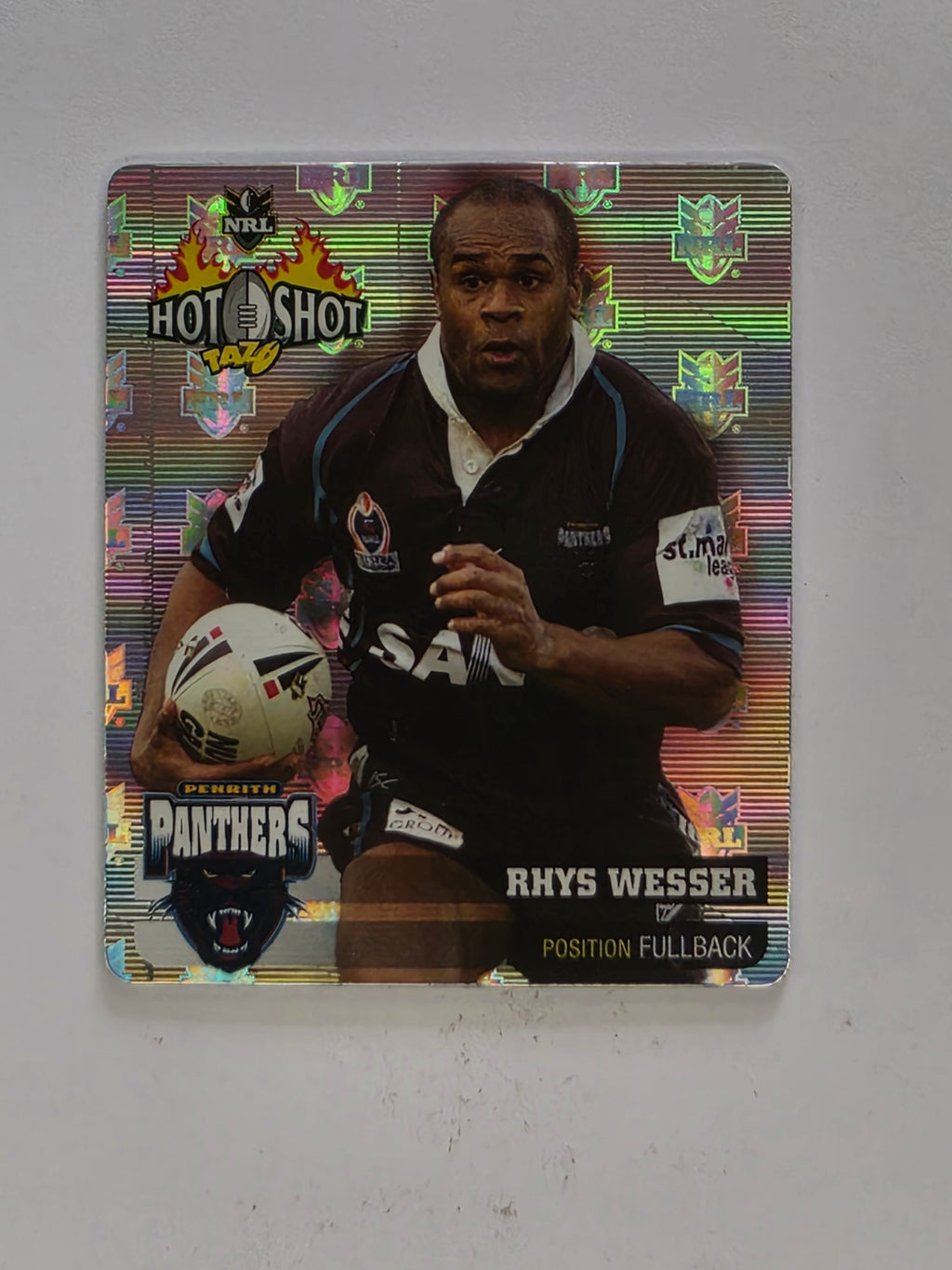 NRL 2006 Hot Shot Hologram Tazos | #014 Rhys Wesser | Penrith Panthers
