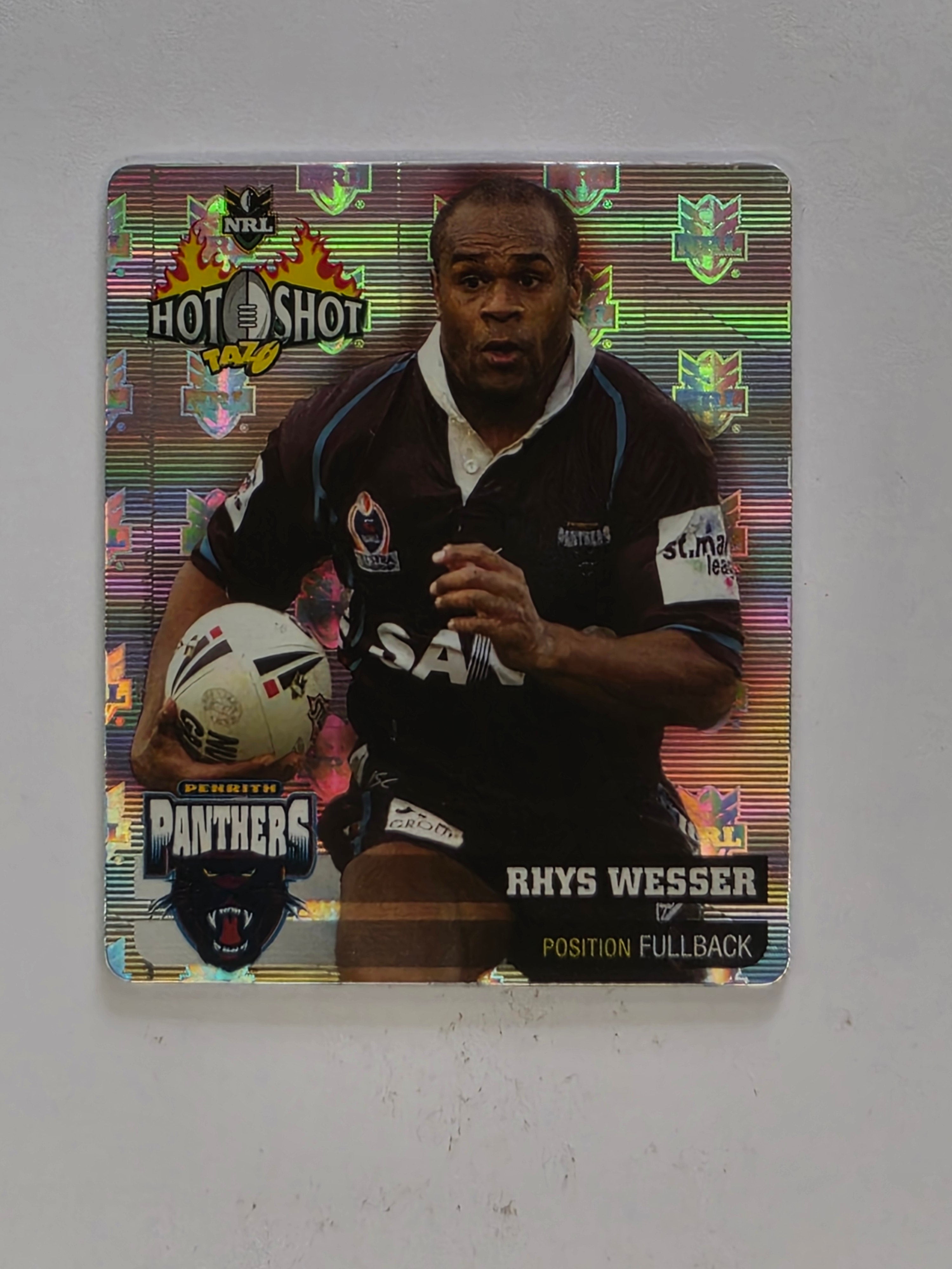NRL 2006 Hot Shot Hologram Tazos | #014 Rhys Wesser | Penrith Panthers