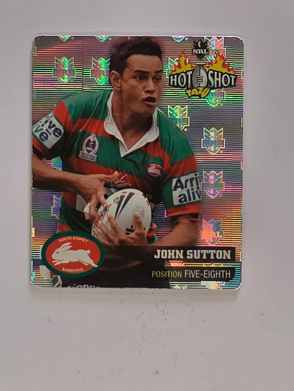 NRL 2006 Hot Shot Hologram Tazos | #016 John Sutton | South Sydney Rabbitohs