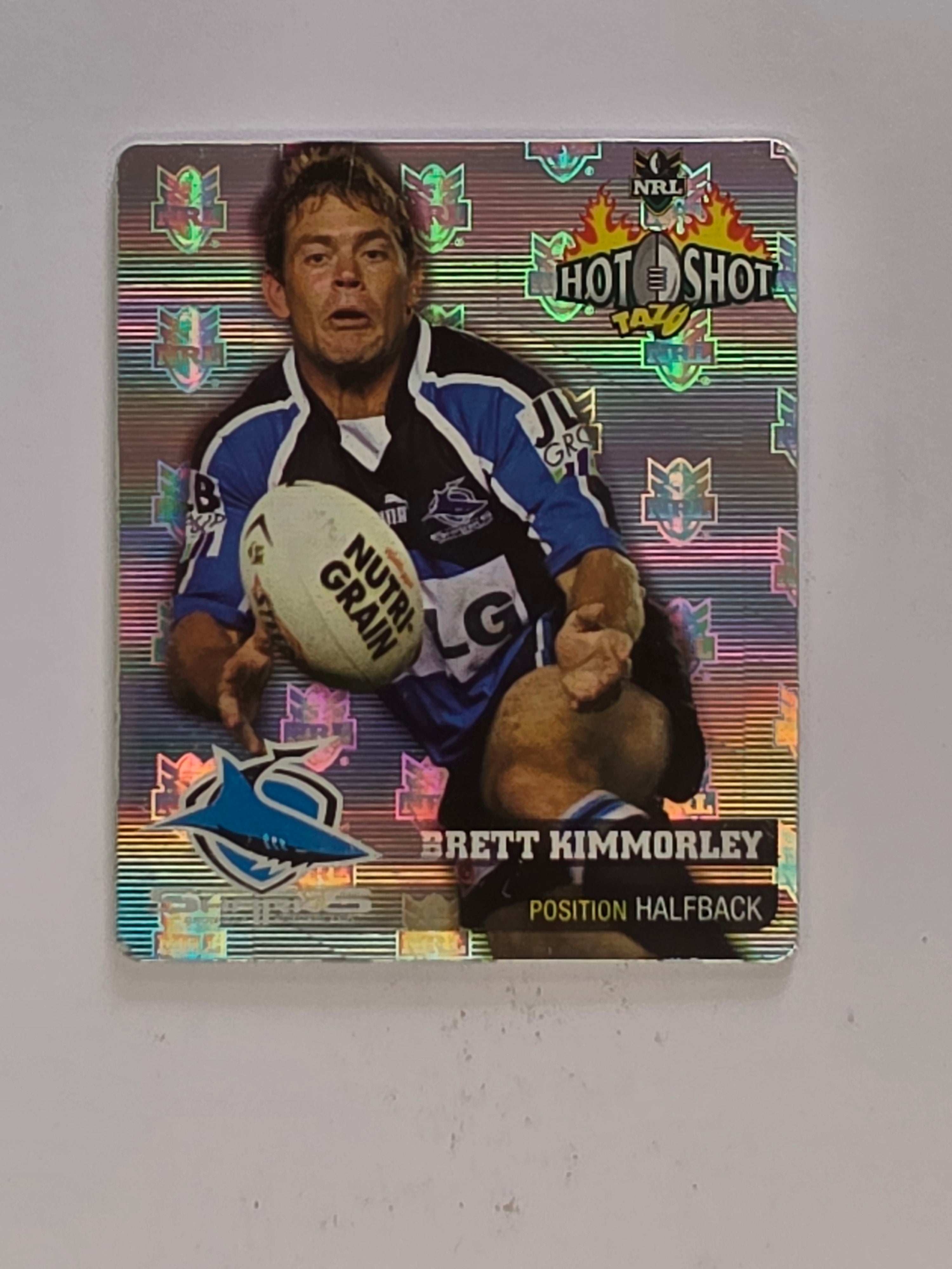 NRL 2006 Hot Shot Hologram Tazos | #023 Brett Kimmorley | Cronulla Sutherland Sharks