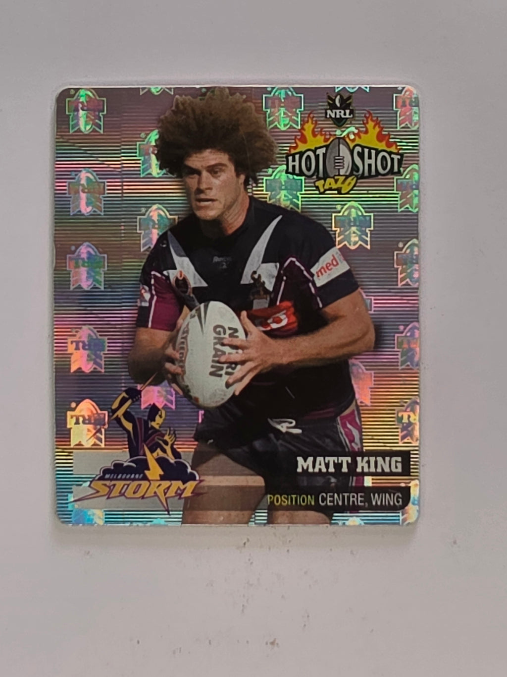 NRL 2006 Hot Shot Hologram Tazos | #025 Matt King | Melbourne Storm
