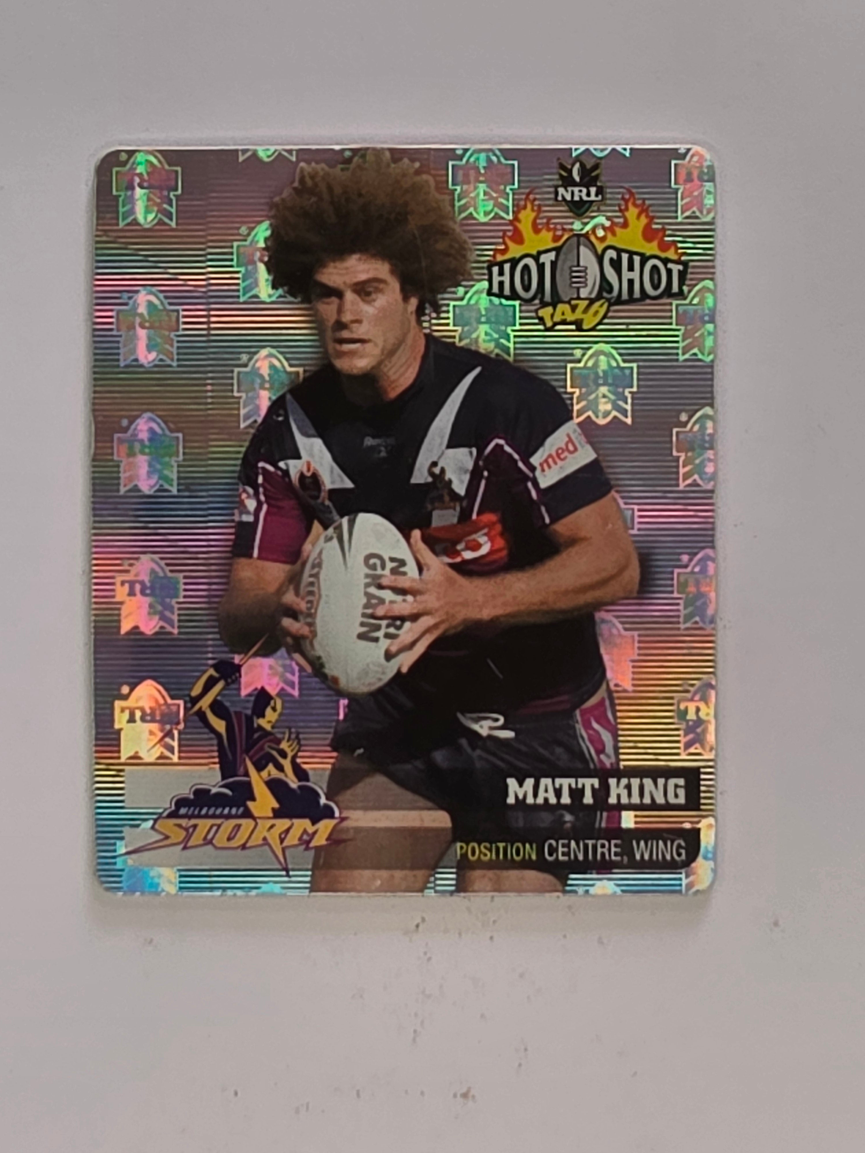 NRL 2006 Hot Shot Hologram Tazos | #025 Matt King | Melbourne Storm