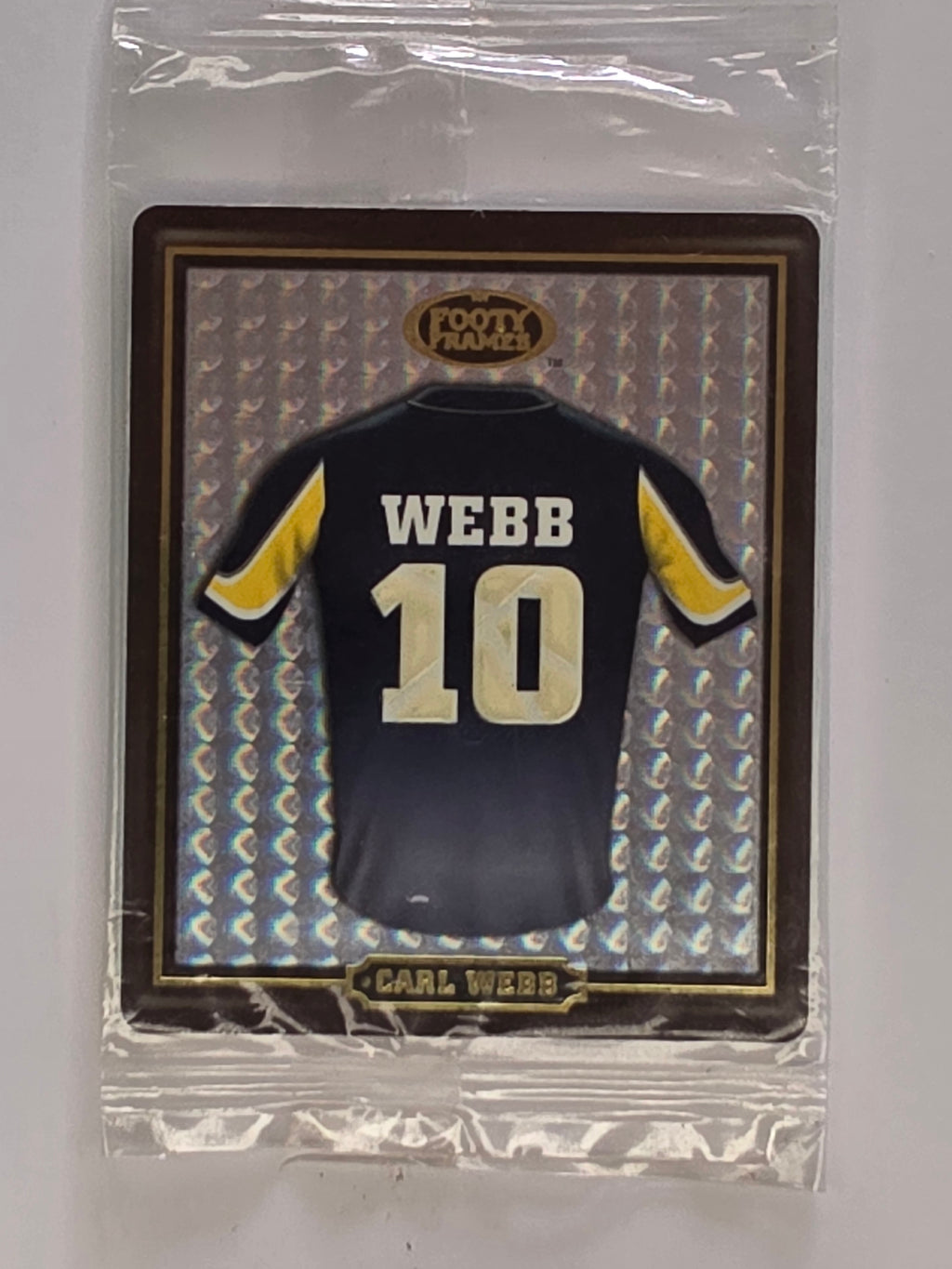 NRL 2009 Footy Frames Gold Foil | #015 Carl Webb | North Queensland Cowboys