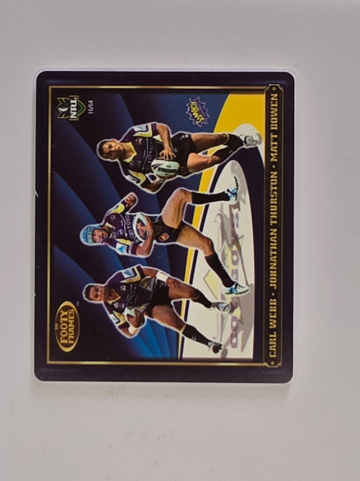 NRL 2009 Footy Frames Gold Foil | #016 North Queensland Cowboys Trio | North Queensland Cowboys