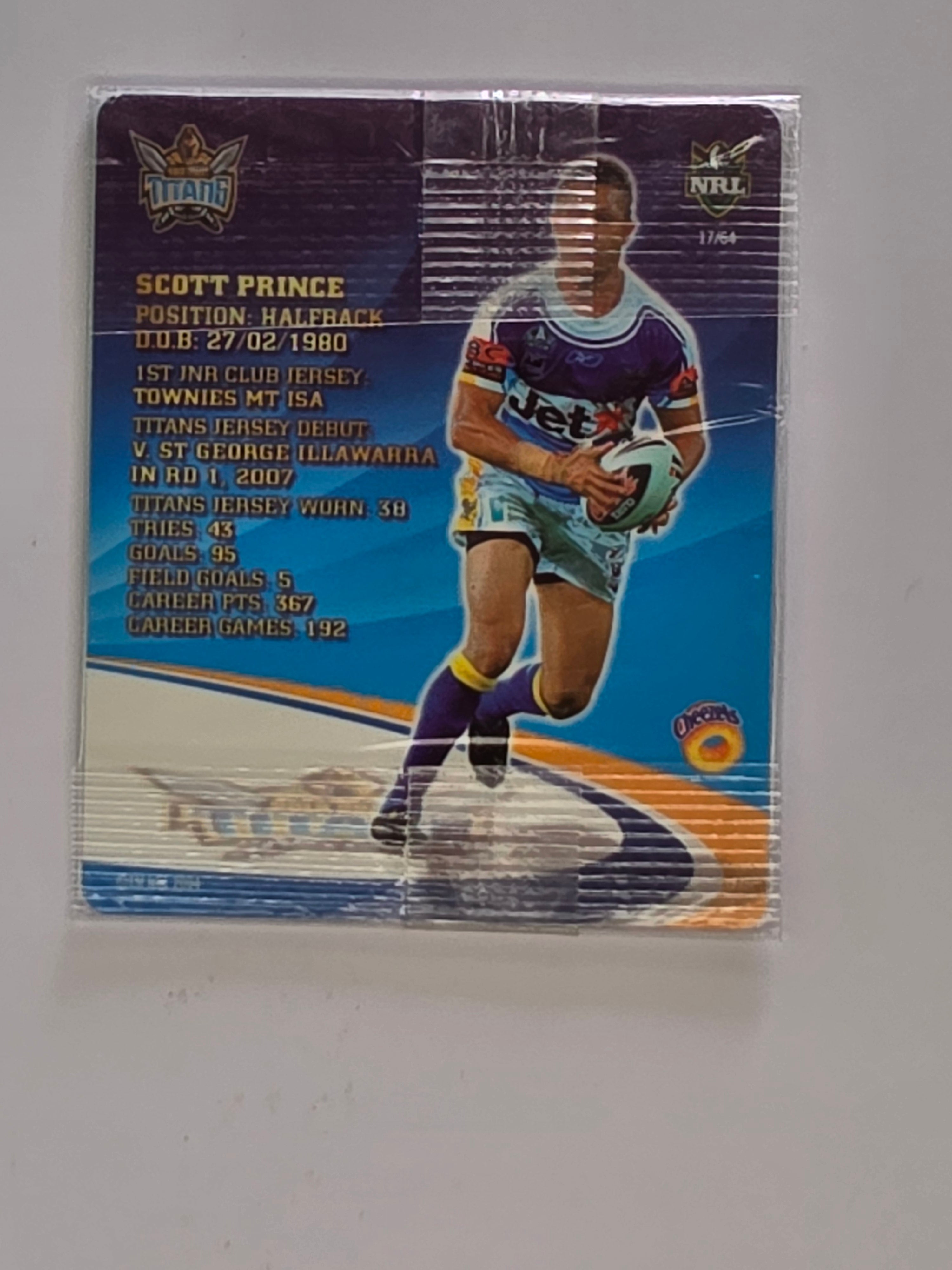 NRL 2009 Footy Frames Gold Foil | #017 Scott Prince | Gold Coast Titans