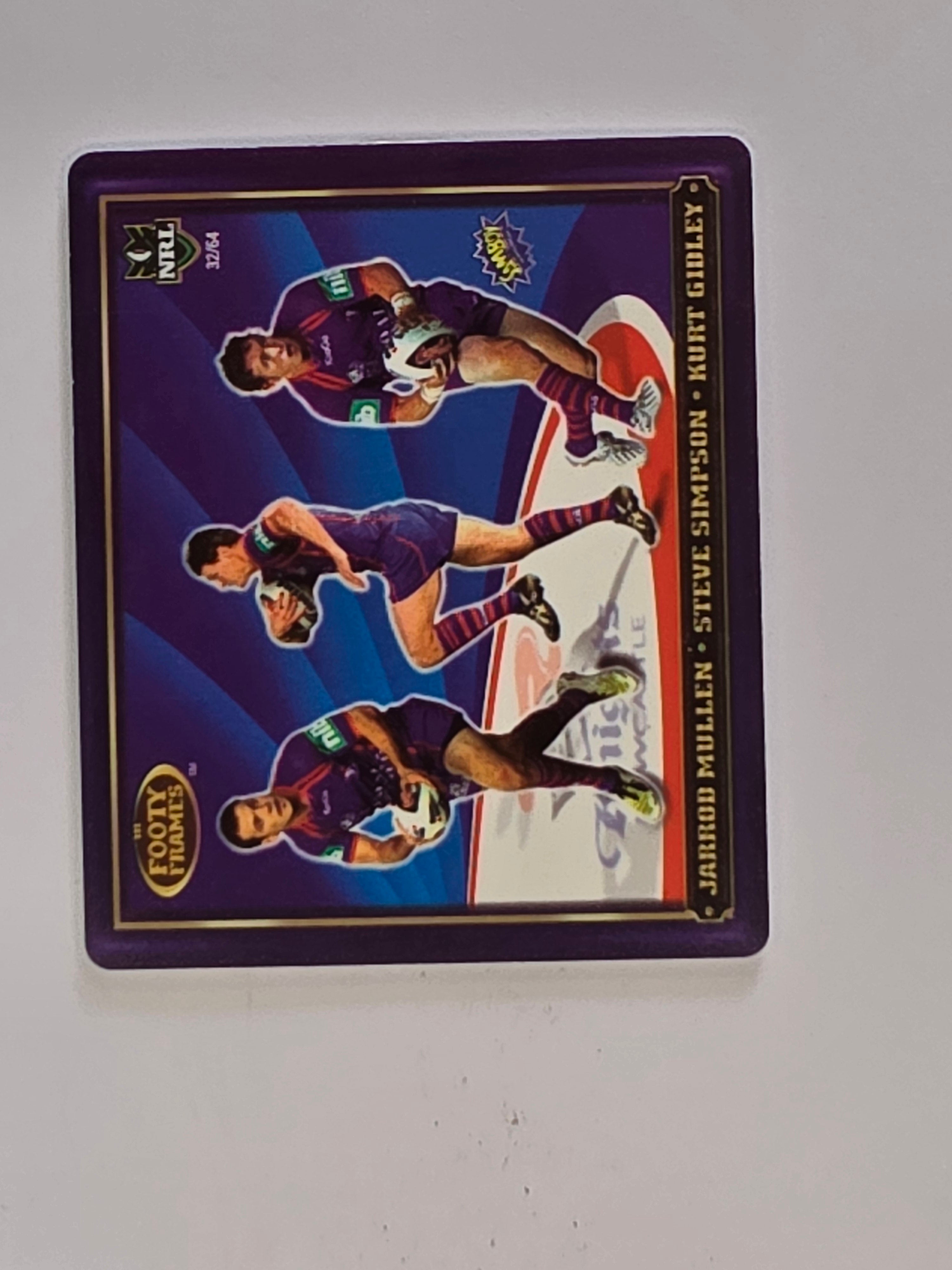 NRL 2009 Footy Frames Gold Foil | #032 Newcastle Knights Trio | Newcastle Knights