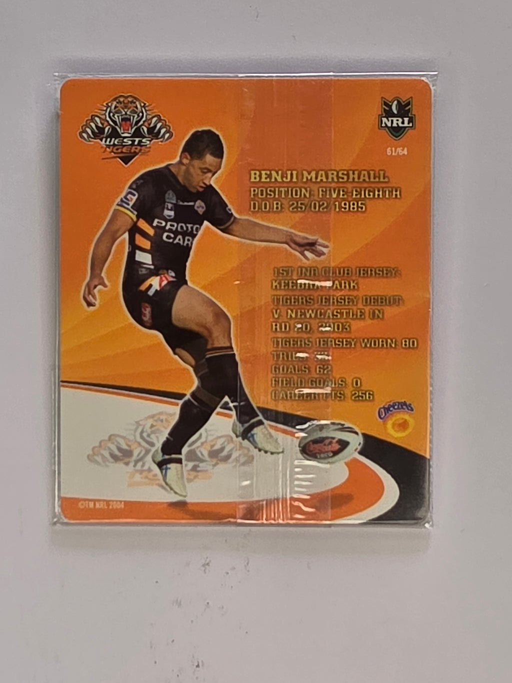 NRL 2009 Footy Frames Gold Foil | #061 Benji Marshall | Wests Tigers
