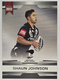 NRL 2012 Limited Edition Base Card #17 Shaun Johnson New Zealand