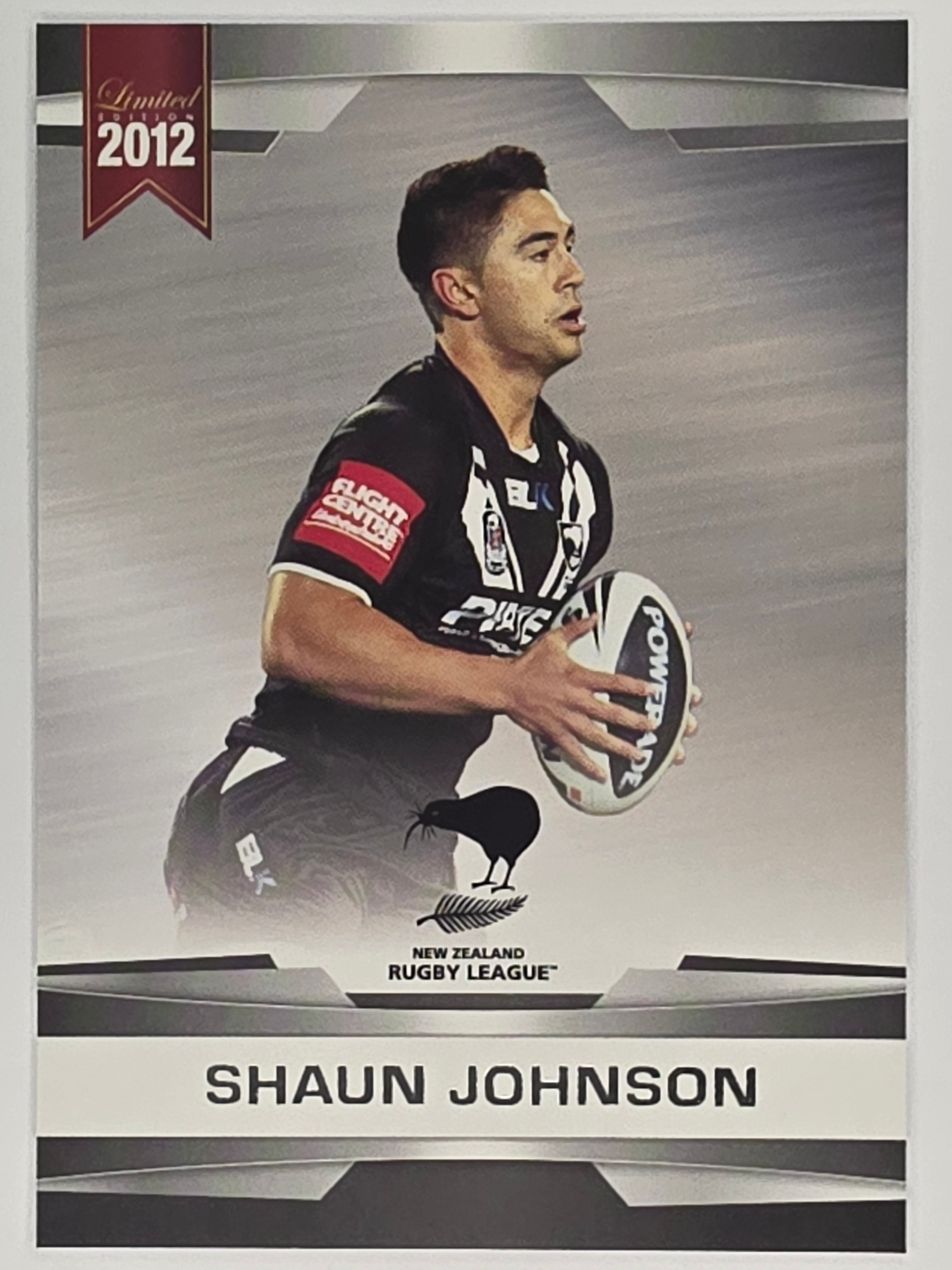 NRL 2012 Limited Edition Base Card #17 Shaun Johnson New Zealand