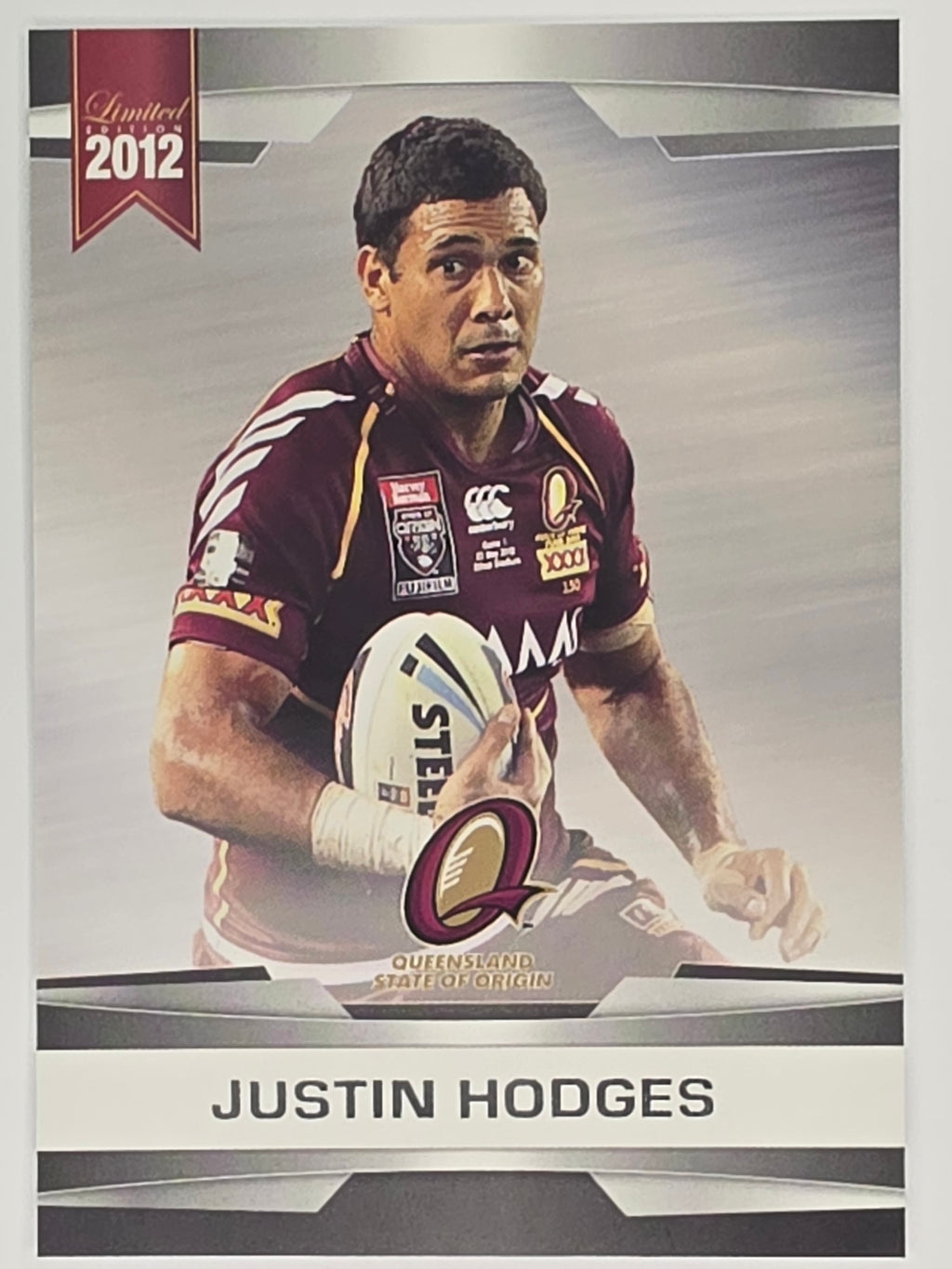 NRL 2012 Limited Edition Base Card #41 Justin Hodges State of Origin QLD