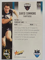 NRL 2012 Champions Base Card #126 David Simmons Penrith Panthers