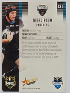 NRL 2012 Champions Base Card #131 Nigel Plum Penrith Panthers