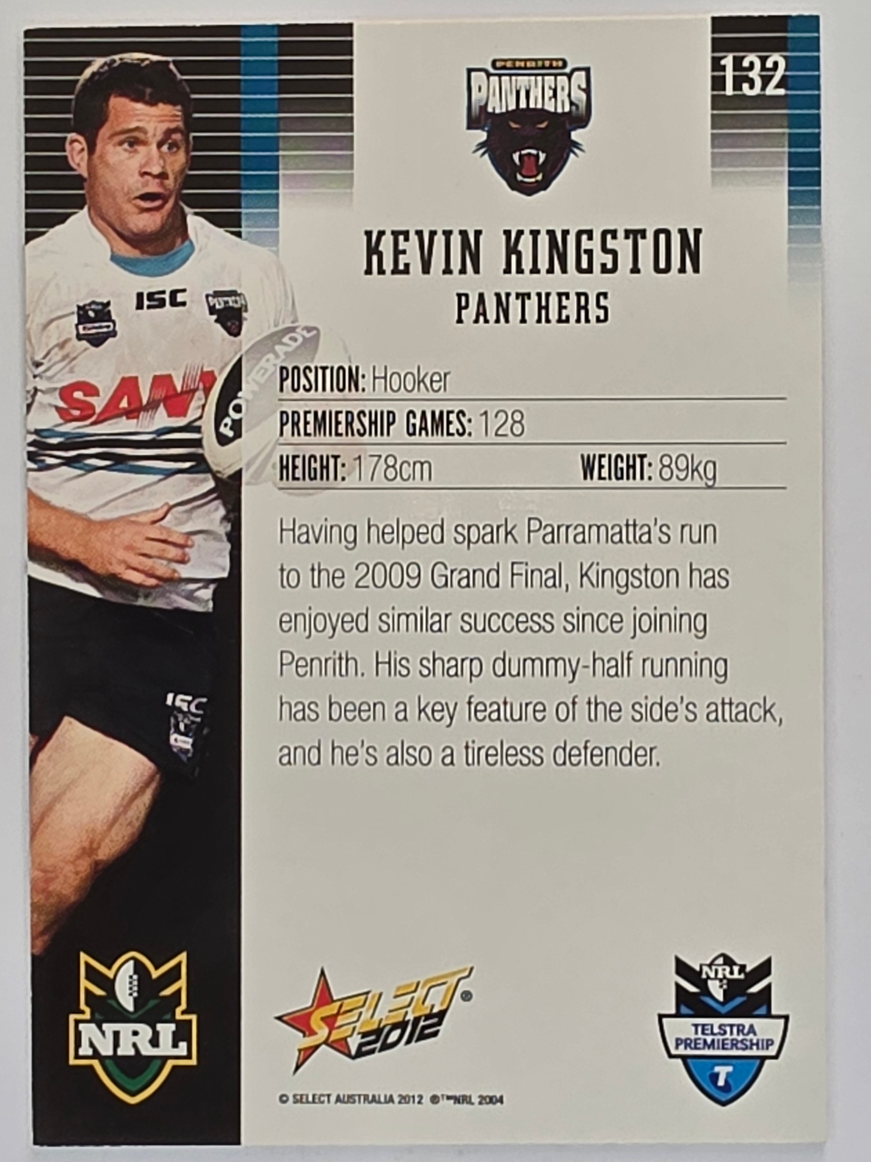 NRL 2012 Champions Base Card #132 Kevin Kingston Penrith Panthers