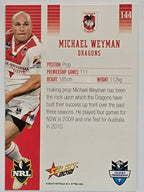NRL 2012 Champions Base Card #144 Michael Weyman St George Illawarra Dragons