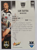 NRL 2012 Champions Base Card #180 Sam Rapira New Zealand Warriors