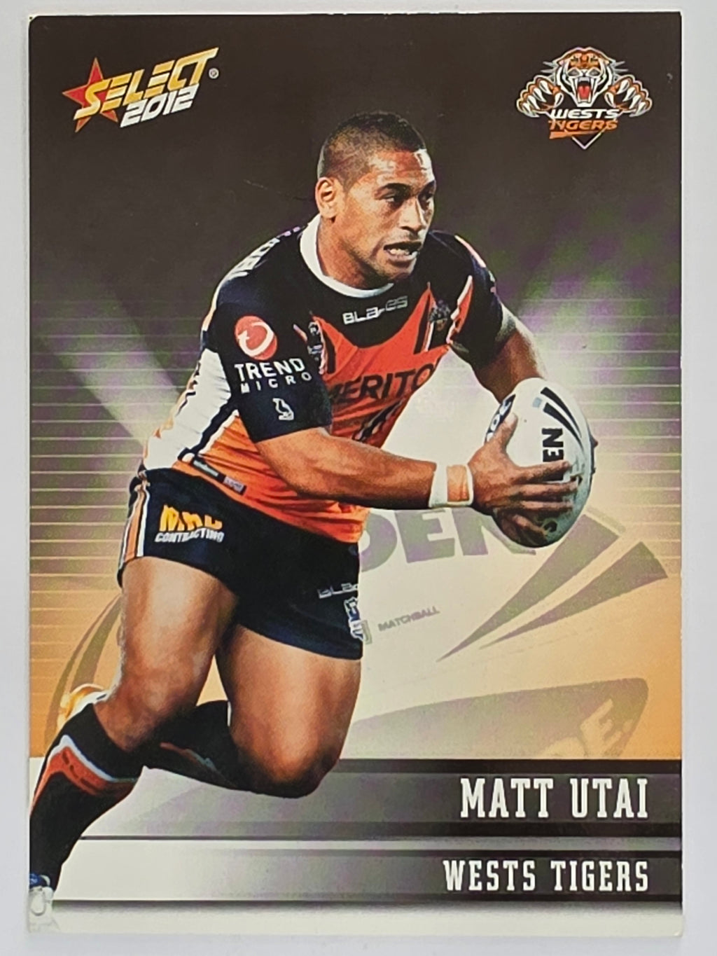 NRL 2012 Champions Base Card #192 Matt Utai Wests Tigers