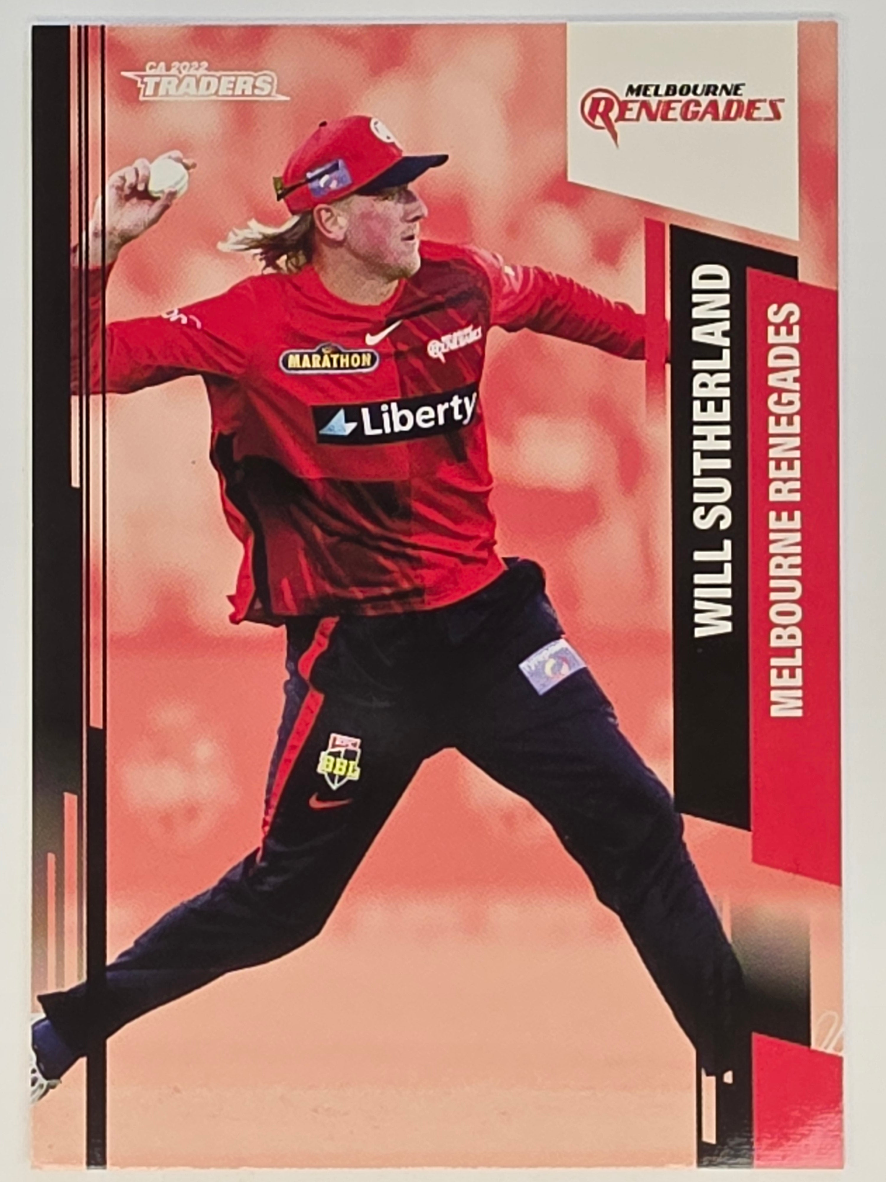 2022-23 Cricket Traders | #101 Will Sutherland | Melbourne Renegades WBBL