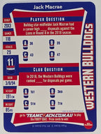 AFL 2019 TeamCoach Silver Parallel #148 Jackson Macrae Western Bulldogs