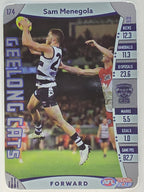 AFL 2019 TeamCoach Silver Parallel #174 Sam Menegola Geelong Cats