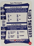 AFL 2019 TeamCoach Silver Parallel #174 Sam Menegola Geelong Cats