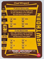AFL 2019 TeamCoach Silver Parallel #185 Chad Wingard Hawthorn Hawks