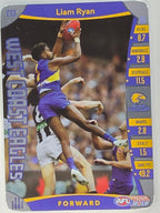 AFL 2019 TeamCoach Silver Parallel #213 Liam Ryan West Coast Eagles