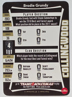 AFL 2019 TeamCoach Silver Parallel #220 Brodie Grundy Collingwood Magpies