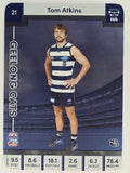 AFL 2023 TeamCoach Silver Parallel #021 Tom Atkins Geelong Cats