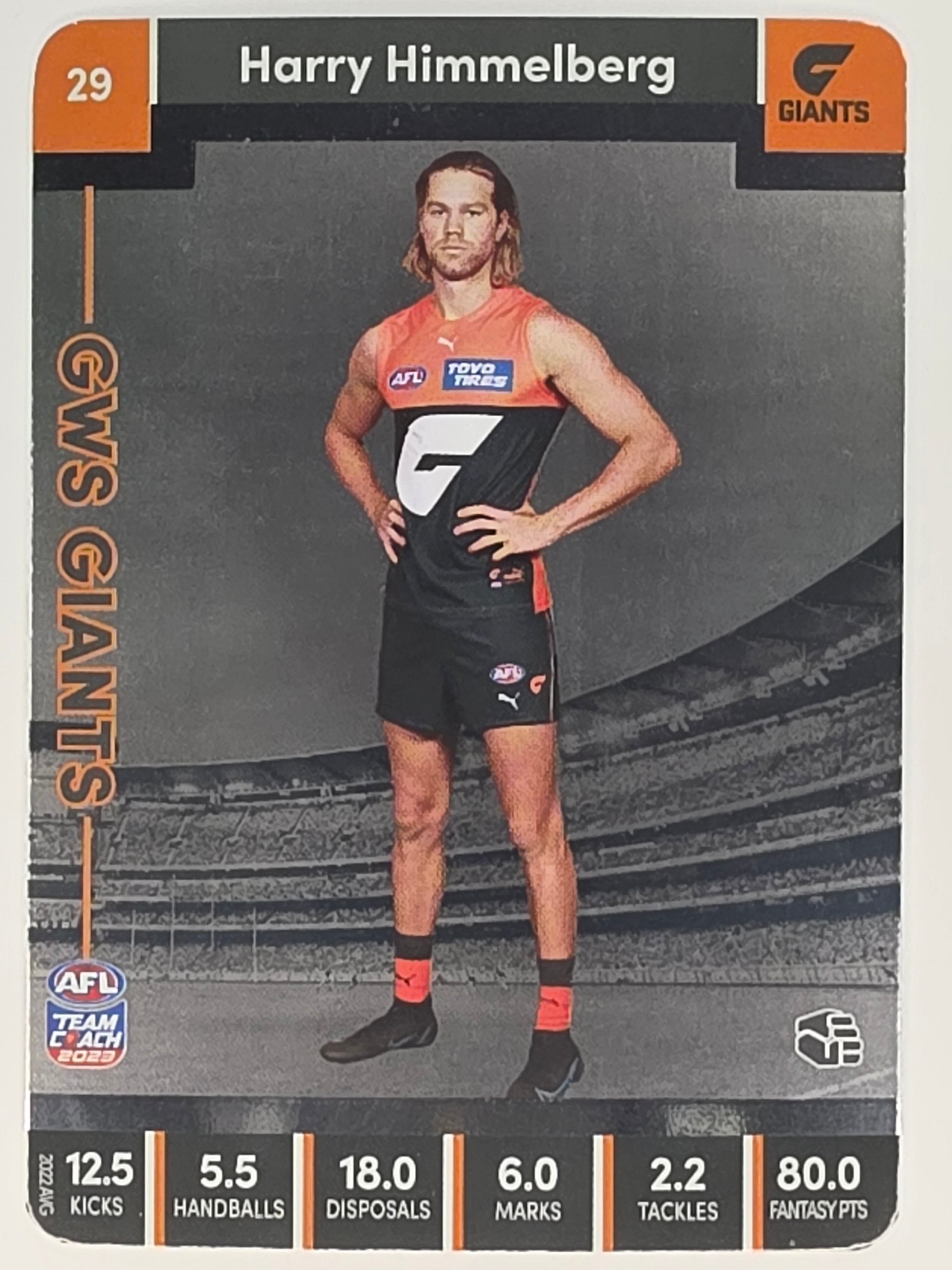 AFL 2023 TeamCoach Silver Parallel #029 Harry Himmelberg Greater Western Sydney Giants