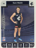 AFL 2023 TeamCoach Silver Parallel #078 Sam Walsh Carlton Blues