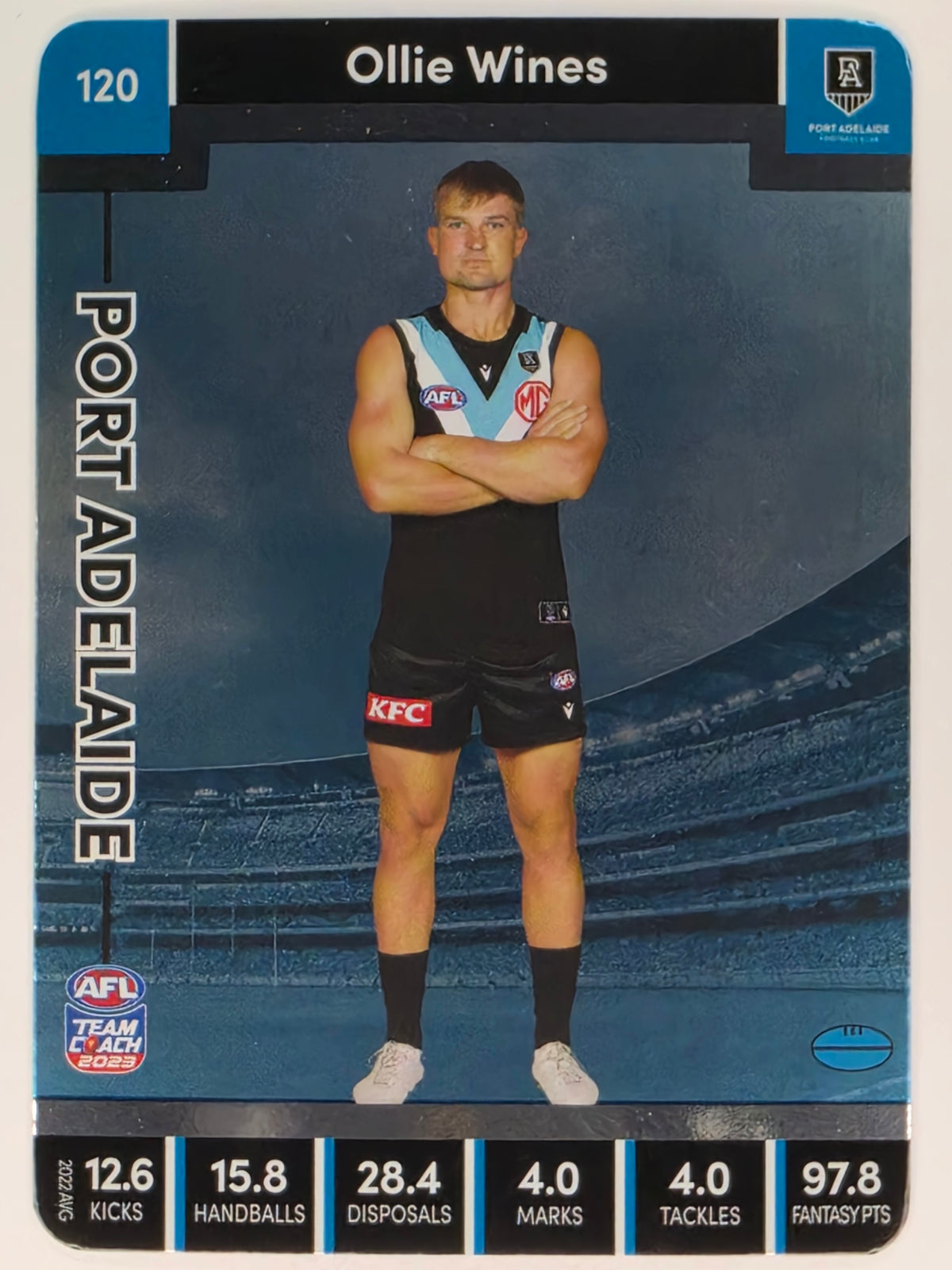 AFL 2023 TeamCoach Silver Parallel #120 Ollie Wines Port Adelaide Power