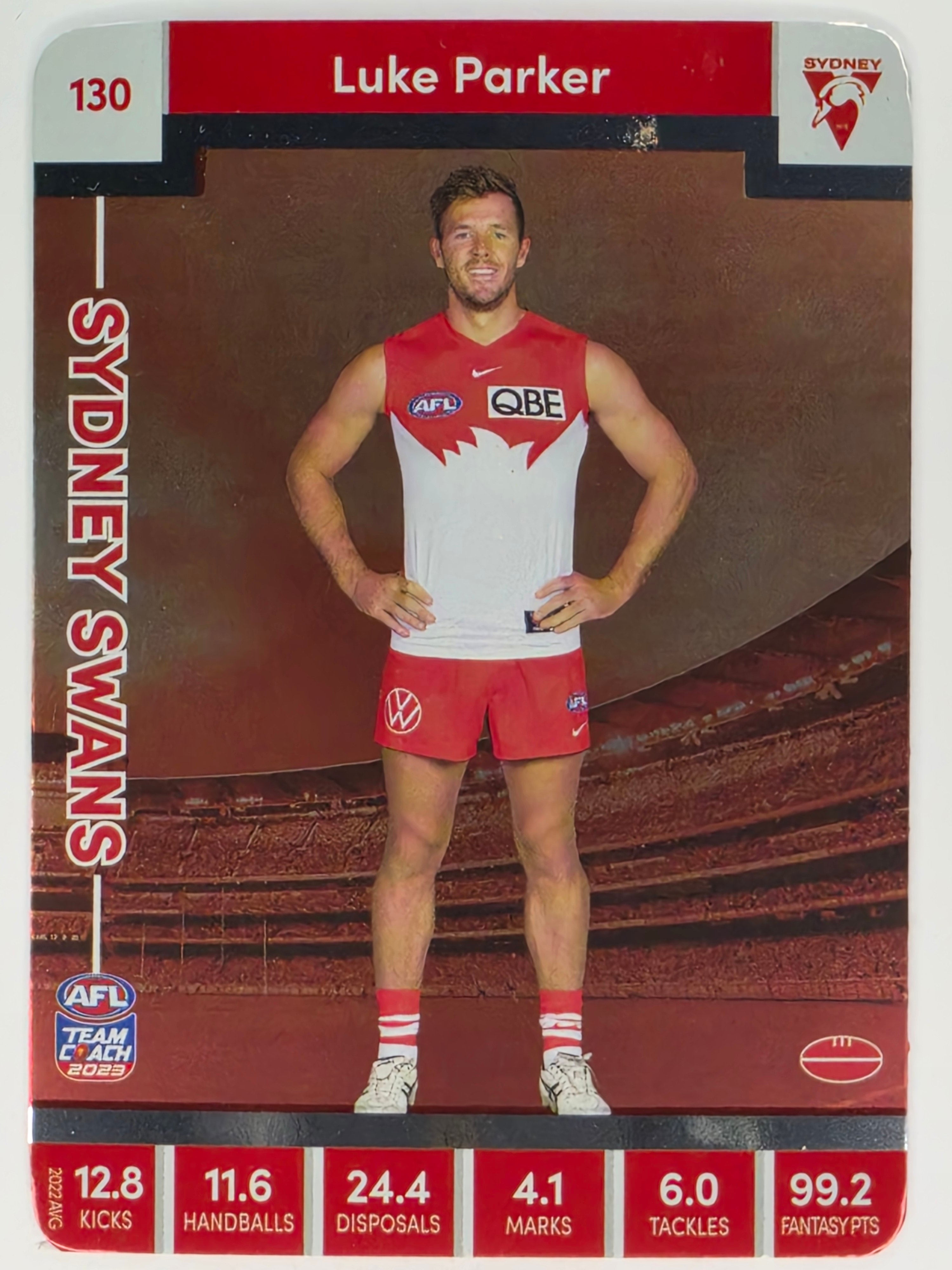 AFL 2023 TeamCoach Silver Parallel #130 Luke Parker Sydney Swans