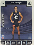 AFL 2023 TeamCoach Silver Parallel #154 Jack Silvagni Carlton Blues