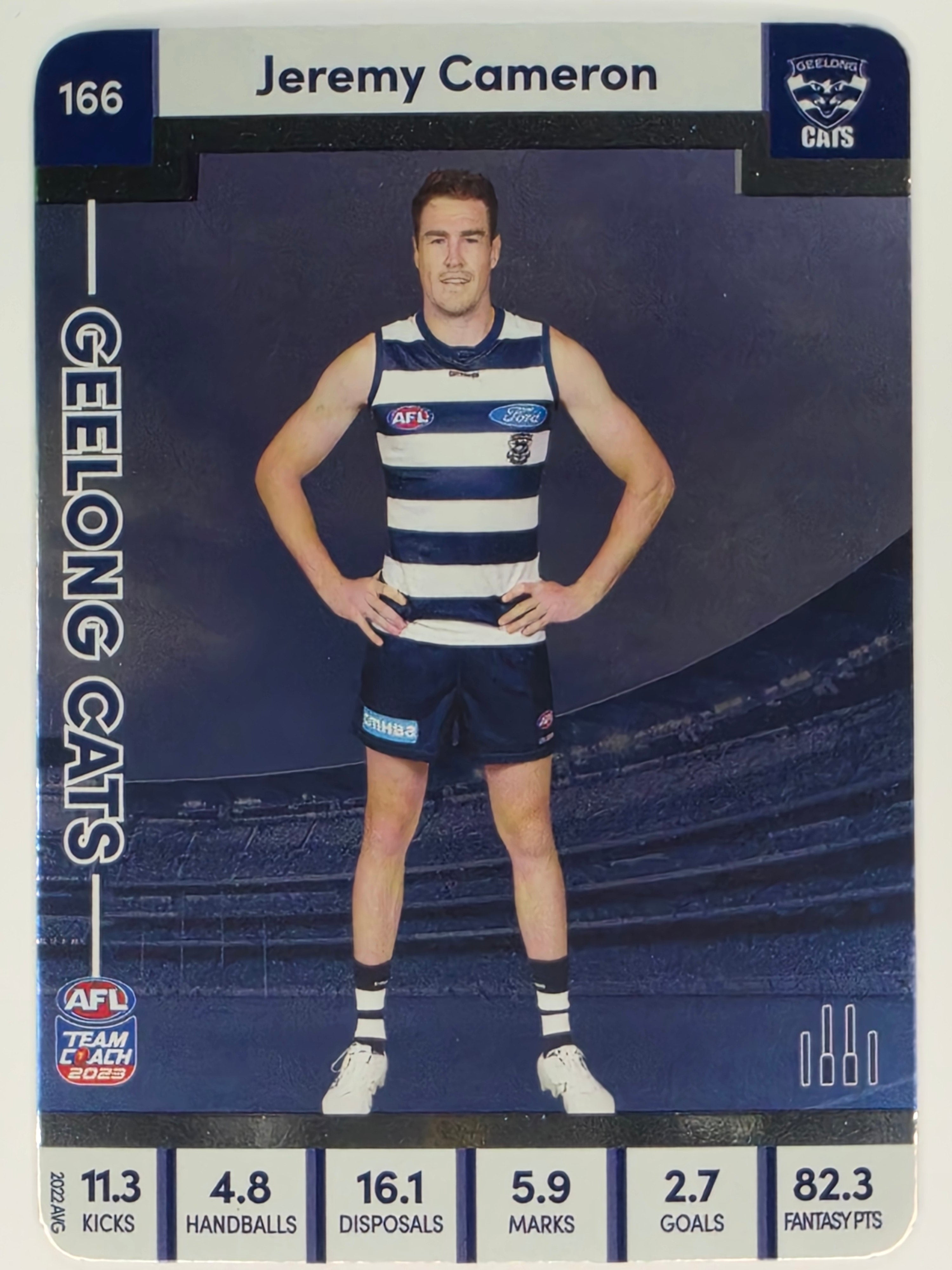 AFL 2023 TeamCoach Silver Parallel #166 Jeremy Cameron Geelong Cats