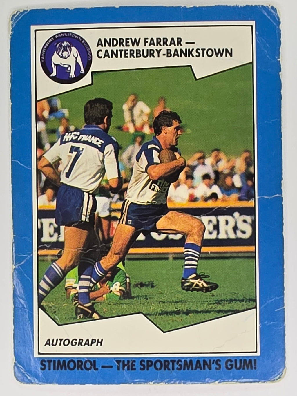 NRL 1989 Scanlens | #5 Andrew Farrar | Canterbury Bulldogs
