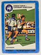 NRL 1989 Scanlens | #5 Andrew Farrar | Canterbury Bulldogs