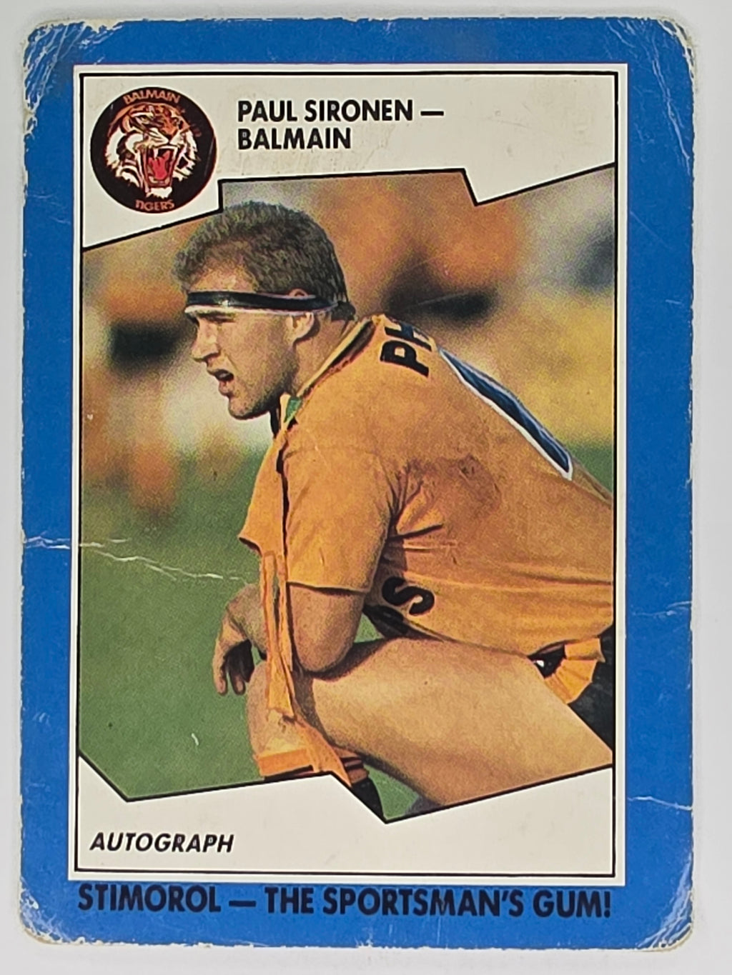 NRL 1989 Scanlens | #15 Paul Sironen | Balmain Tigers