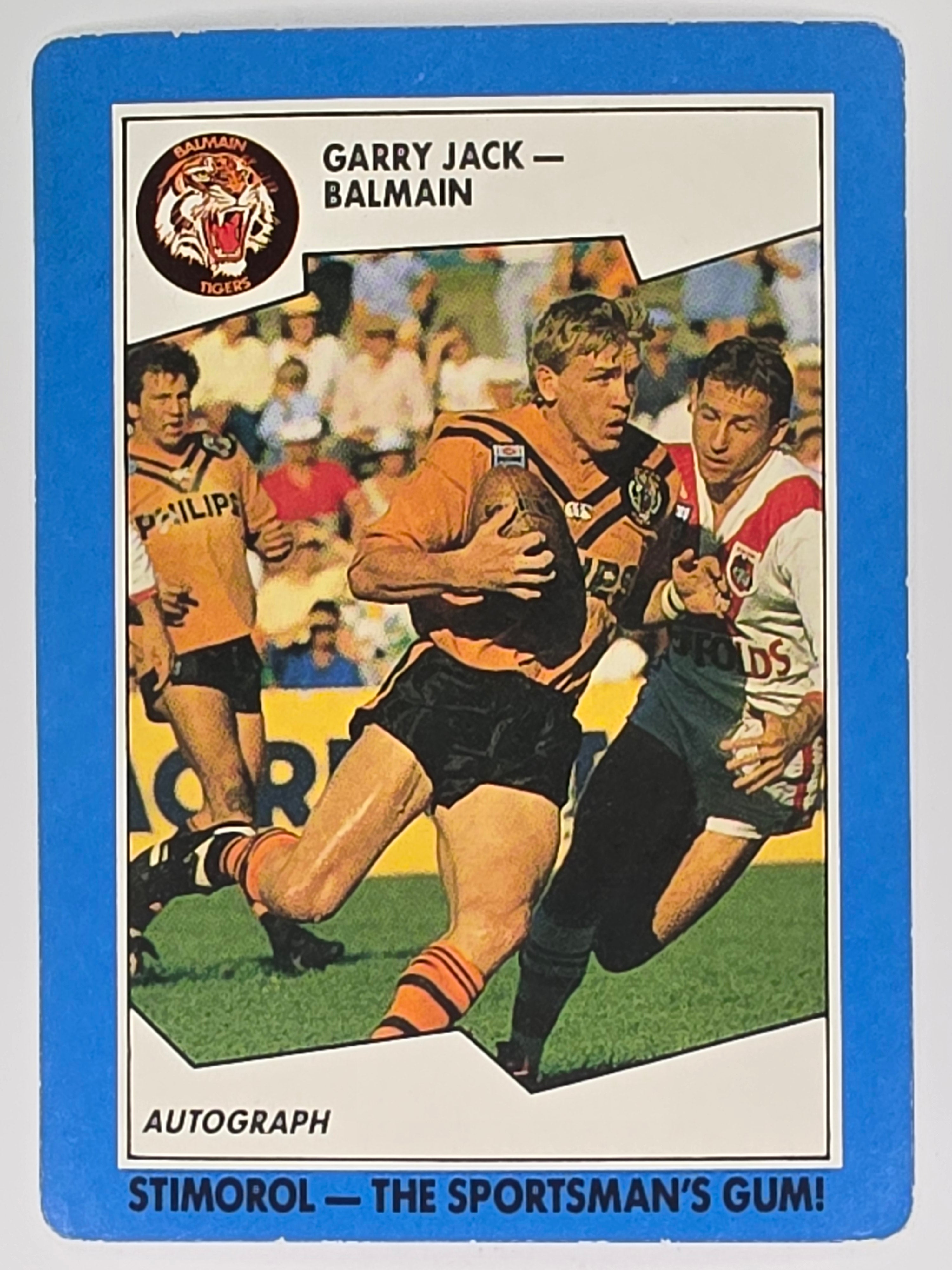 NRL 1989 Scanlens | #19 Garry Jack | Balmain Tigers