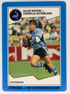 NRL 1989 Scanlens | #25 Allan Wilson | Cronulla Sharks